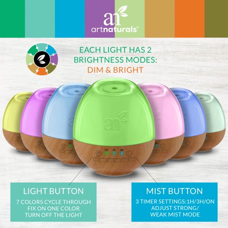Artnaturals Essential Oil Diffuser Sound Machine Diffuser & Essential Oil Gift Set (300ml Tank & Top 8 Set)