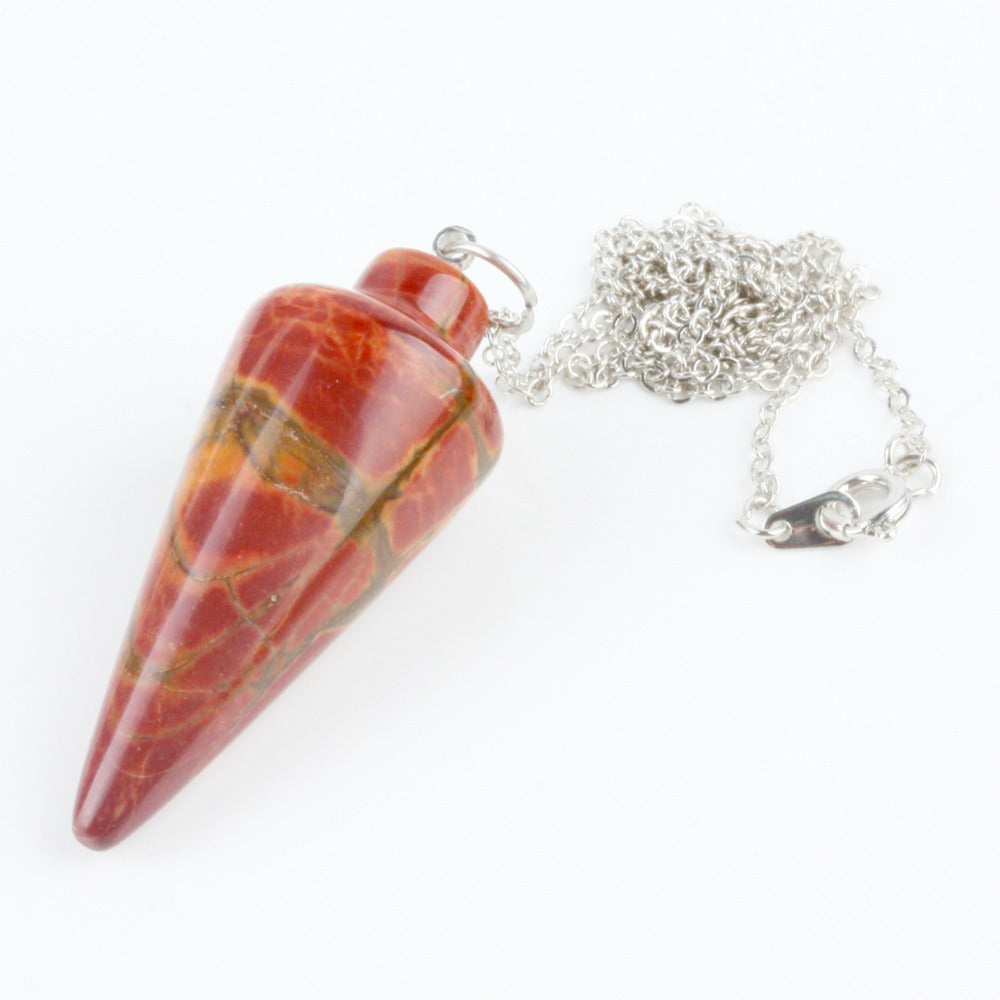 Picasso Stone Healing Charm Pendulum With Chain - Capital Elements 2 Wellness and Fitness