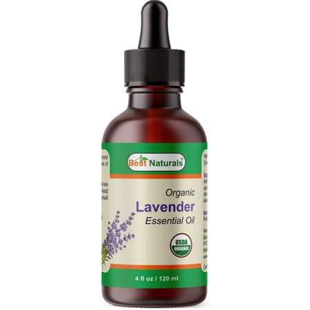 Best Naturals Certified Organic Lavender Essential Oil with Glass Dropper 4 FL OZ (120 ml)
